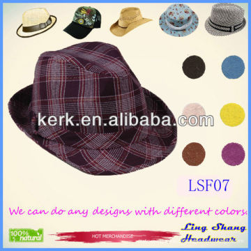 2013 preço por atacado de algodão Fedora Hat chapéu chapéus de moda mens cowboy, LSF07